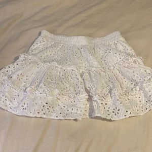 Chelsea & Violet white lace mini skirt